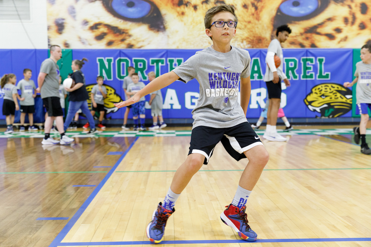 Men’s basketball camp at North Laurel High School in London, Kentucky.

Photo by Elliott Hess | UK Athletics