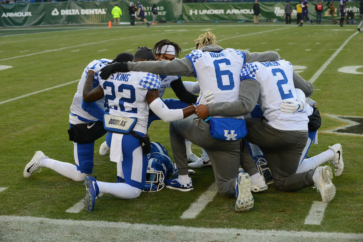 The University of Kentucky football team falls to Northwestern 23-24 in the Music City Bowl on Friday, December 29, 2017, at Nissan Field in Nashville, Tn.