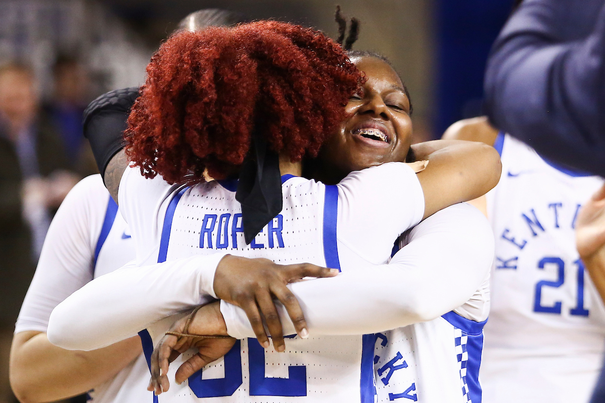 Amanda Paschal and Jaida Roper.

Kentucky beat Georgia 88-77.

Photo by Hannah Phillips | UK Athletics
