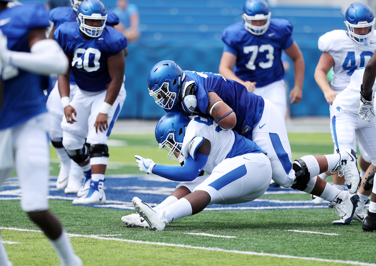 Football training camp Saturday, August 11,  2018. 

Photo by Britney Howard | UK Athletics
