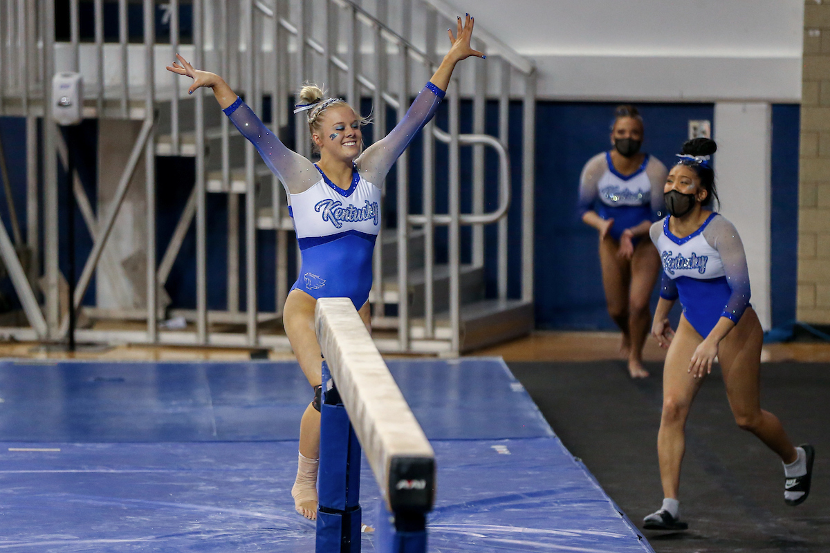 Bailey Bunn.

Kentucky beats LSU 197.100 - 196.800.

Photo by Sarah Caputi | UK Athletics