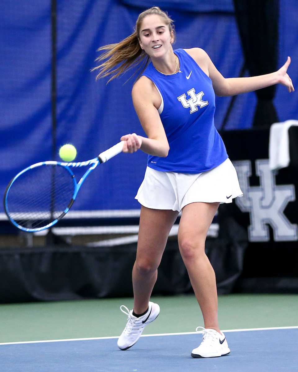 Carlota Molina.

Kentucky defeats Miami Ohio 5-2.

Photo by Grace Bradley | UK Athletics