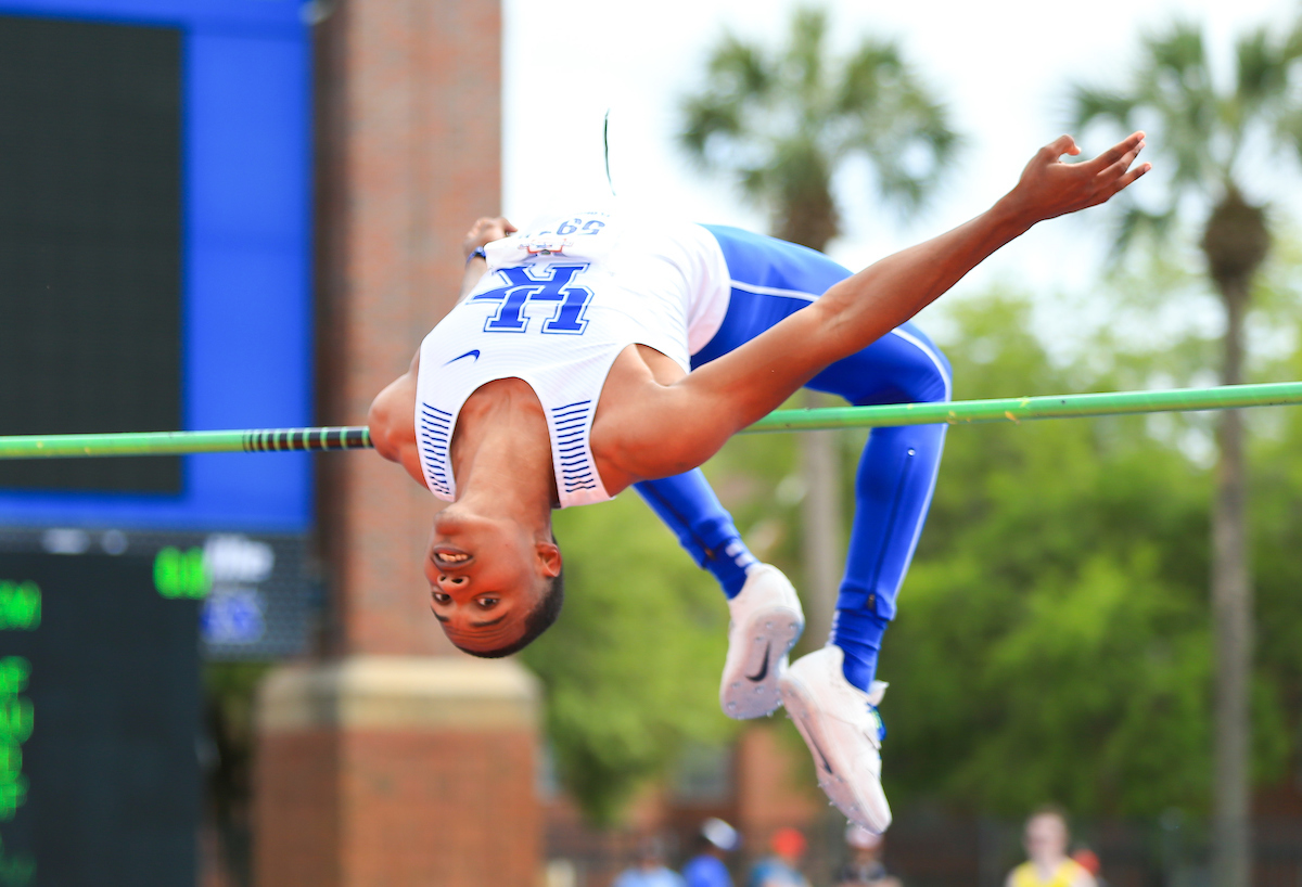 during the Pepsi Florida Relays at James G. Pressly Stadium on Friday, March 29, 2019 in Gainesville, Fla. (Photo by Matt Stamey)
