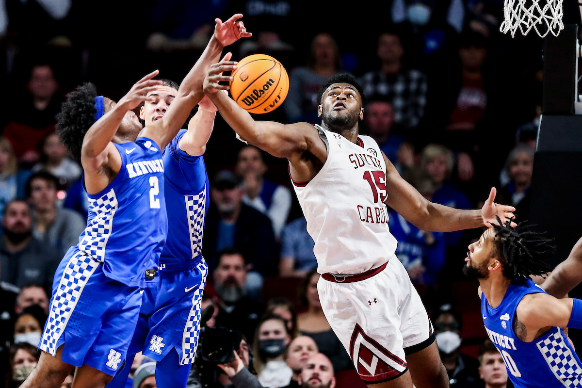 Sahvir Wheeler. Lance Ware. Davion MIntz.

Kentucky beat South Carolina 86-76.

Photos by Chet White | UK Athletics