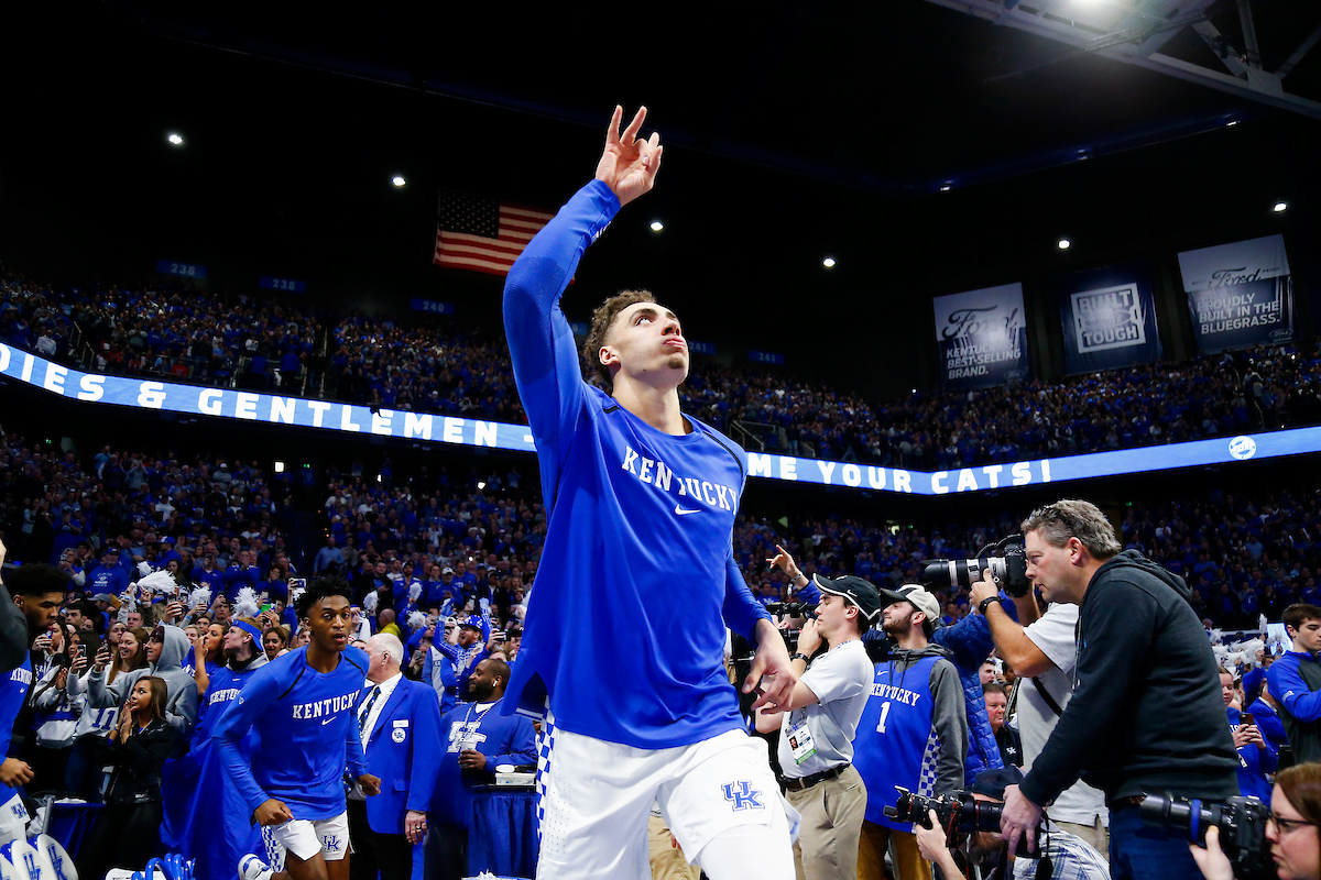 Reid Travis.

The UK men's basketball team beat Kansas 71-63 at Rupp Arena on Saturday, January 26, 2019.

Photo by Chet White| UK Athletics