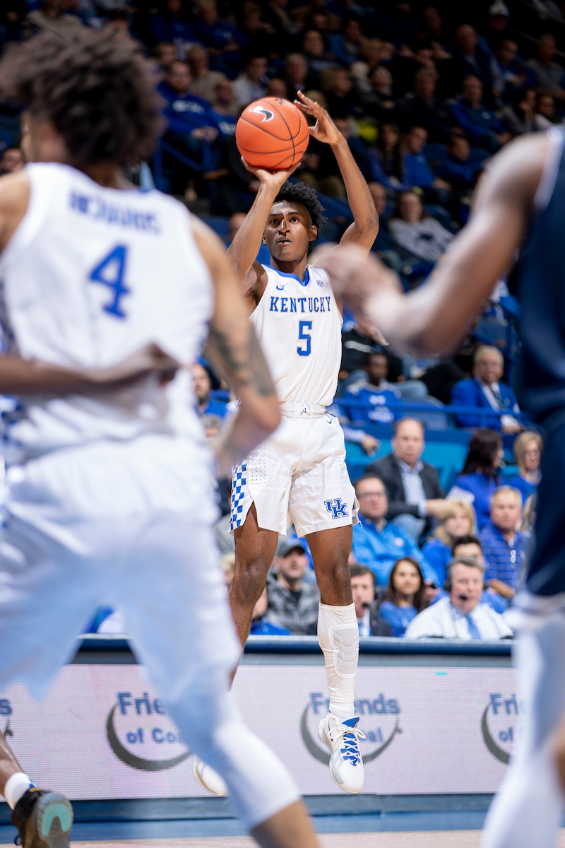 Immanuel Quickley. 

Kentucky beat Mount St. Mary’s 82-62.

Photo by Chet White | UK Athletics