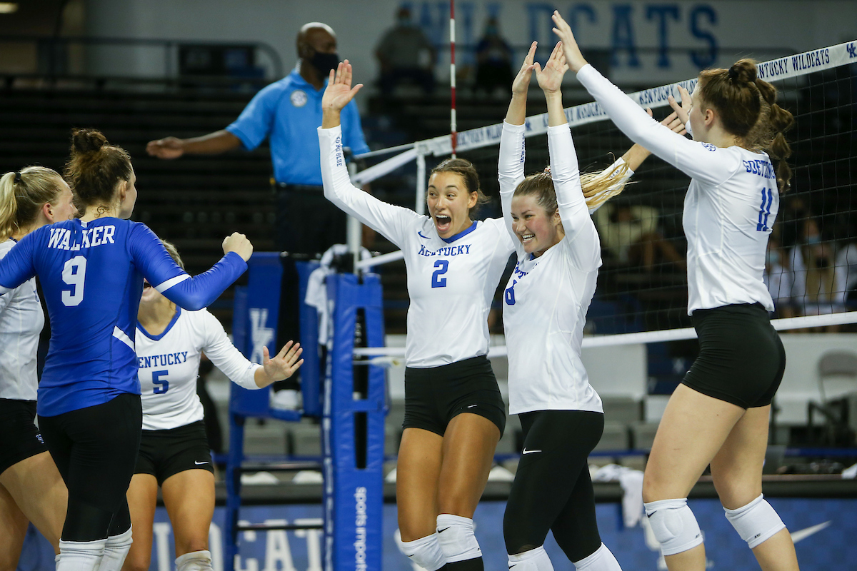 Madi Skinner and Cameron Scheitzach.

Kentucky loses to Creighton 0 - 3.

Photo by Sarah Caputi | UK Athletics