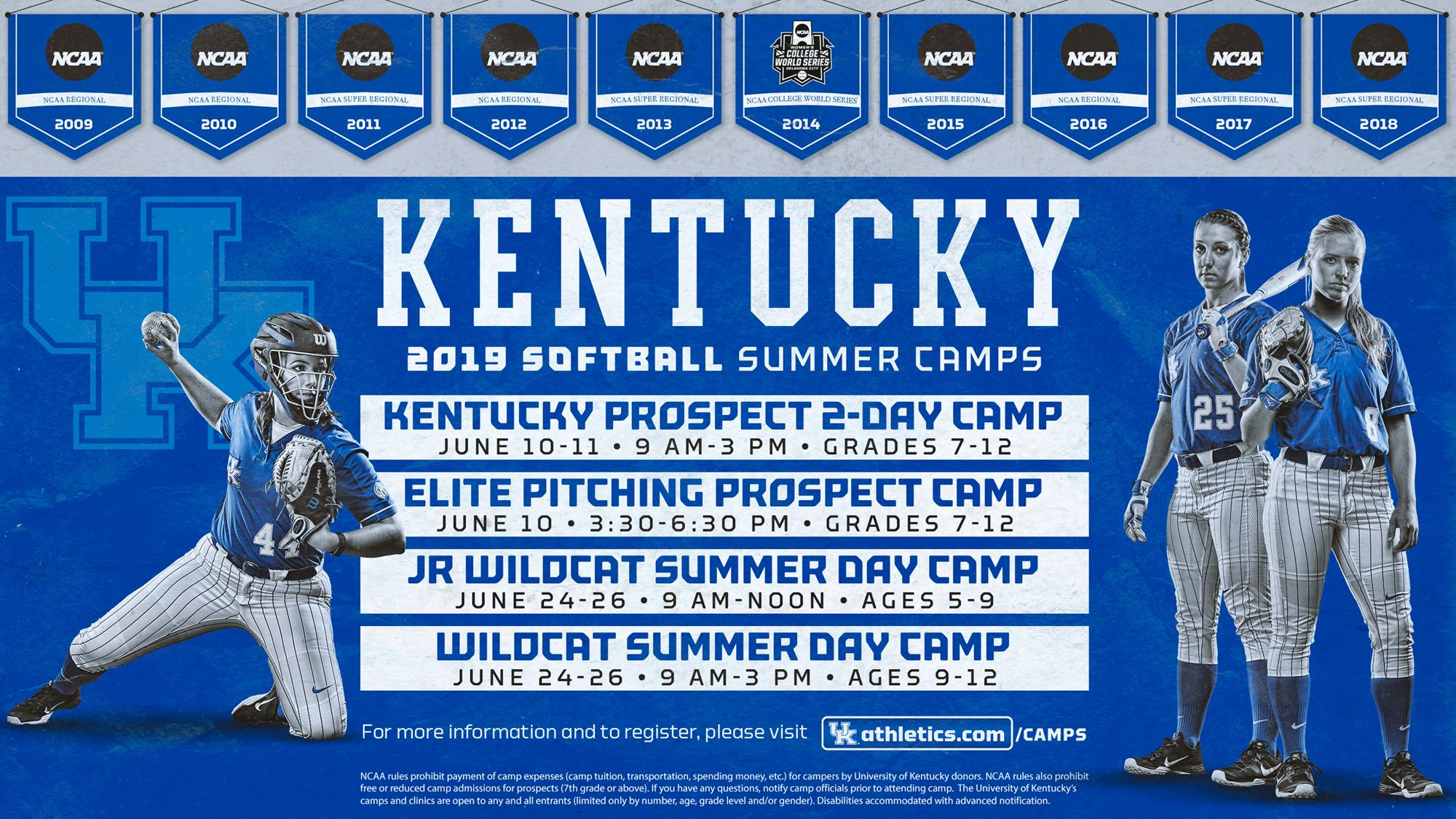 2019 Kentucky Softball Summer Camps