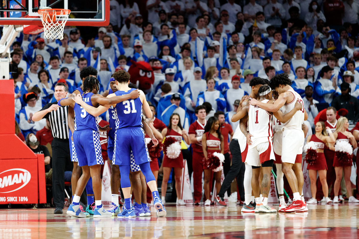 Team. TyTy Washington Jr. Kellan Grady.

Kentucky falls to Arkansas, 75-73.

Photo by Elliott Hess | UK Athletics