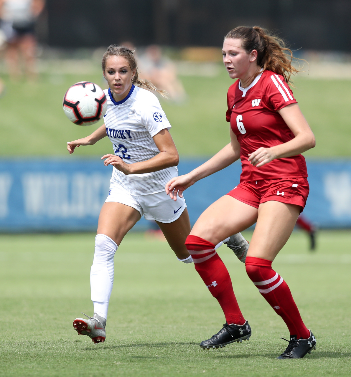 ABBY STEINER.

The University of Kentucky women's soccer team falls to Wisconsin 3-1 Sunday, August 26, at the Bell Soccer Complex in Lexington, Ky.

Photo by Elliott Hess | UK Athletics