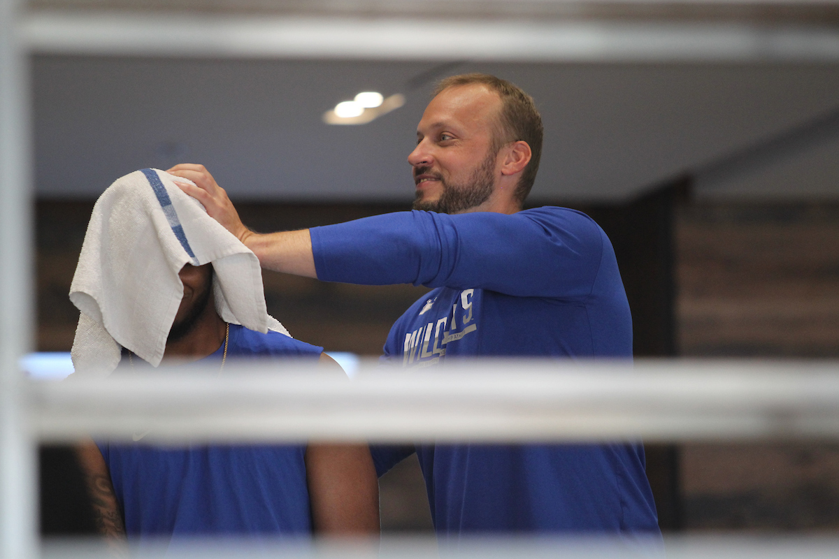 Jon Hill. Mike Edwards.

Women's clinic hosted by Kentucky Football on July 28th, 2018 at Kroger Field in Lexington, Ky.

Photo by Quinlan Ulysses Foster I UK Athletics