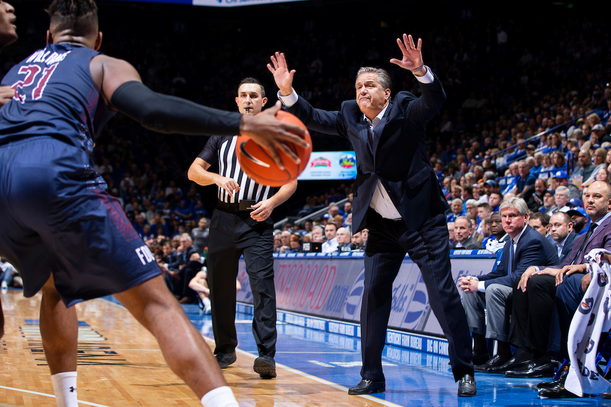 John Calipari.

Kentucky beat Fairleigh Dickinson.

Photo by Chet White | UK Athletics