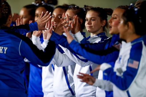 Team Intros.

Gymnastics Blue-White Meet.

Photo by Chet White | UK Athletics
