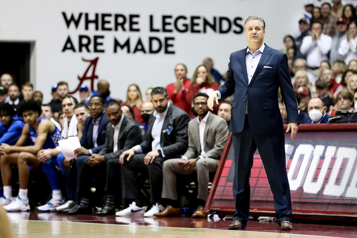 John Calipari. Bruiser Flint. Orlando Antigua. Jai Lucas. Chin Coleman. Brad Calipari.

Kentucky beat Alabama 66-55.

Photos by Chet White | UK Athletics