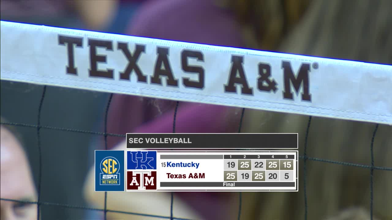 VB: Kentucky 3, Texas A&M 2