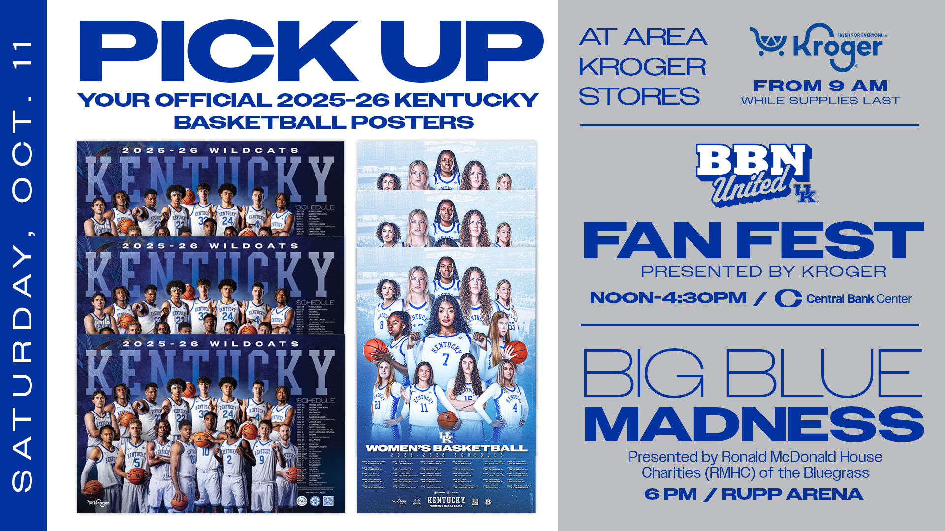 Kentucky Men’s and Women’s Basketball Posters Available Saturday