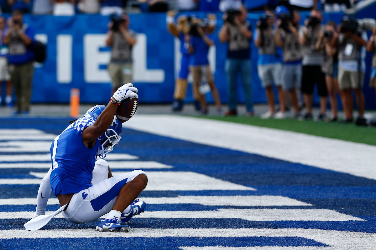 Wan'Dale Robinson. 

UK beat ULM 45-10. 

Photo By Barry Westerman | UK Athletics