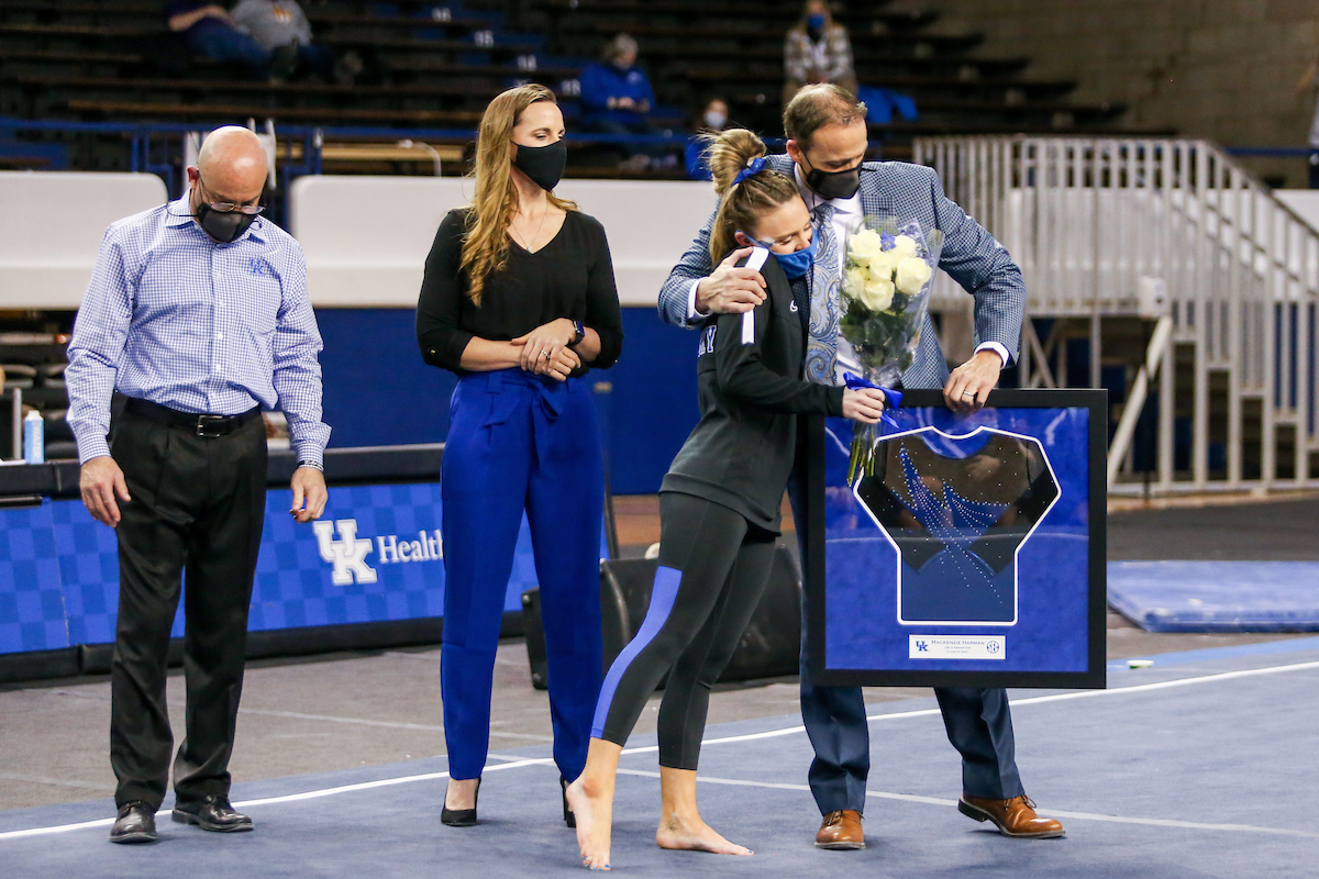 Mackenzie Harman.

Gymnastics Senior Night.

Photo by Hannah Phillips | UK Athletics